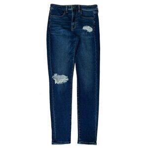 American Eagle Super Hi-Rise Jegging Distressed Jeans Size 6